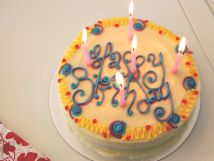 Happy Birthday Yellow Cake
